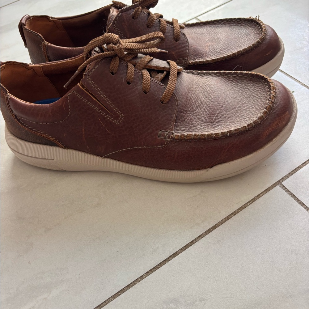 Men's Casual Brown Clarks Size 11 Shoes